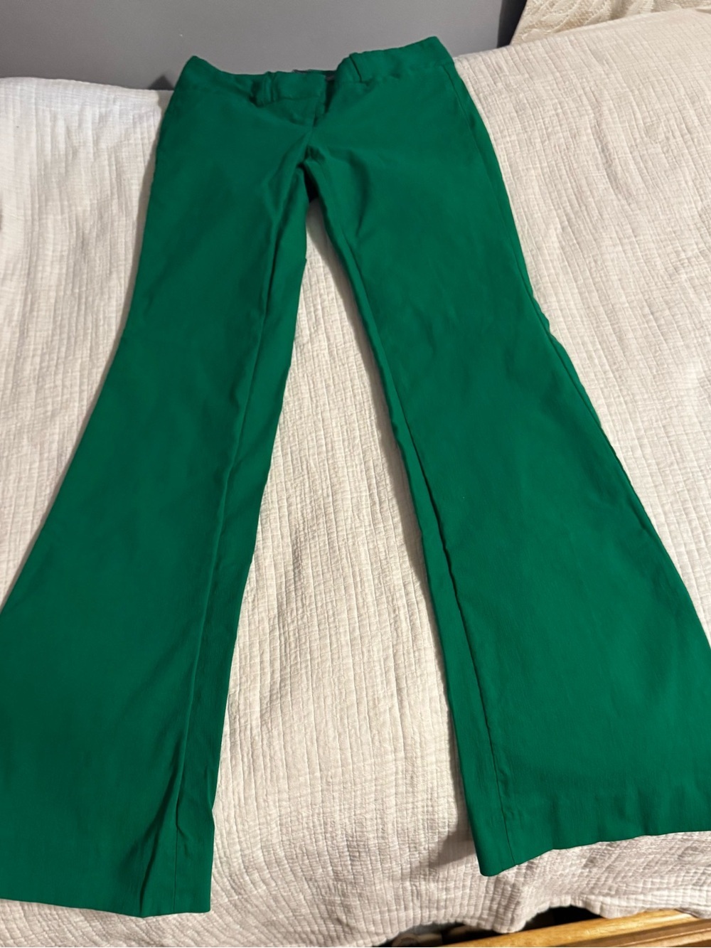 The Limited Exact Stretch Green Flare Leg Trousers Summer Classic Women’s SZ 0